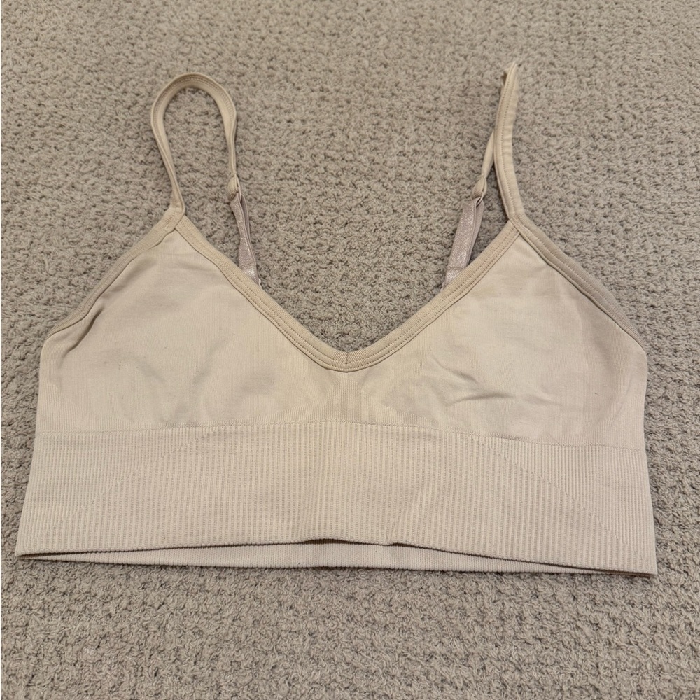 Seamless Light Beige Bralette - Soft Support Women's Intimates